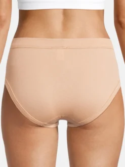 con-ta Damen Hüftslip - 3er Pack Feinripp in beige