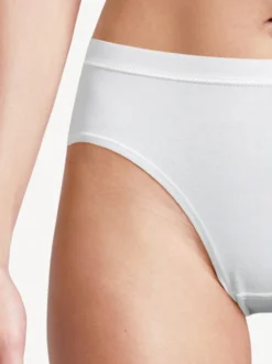 con-ta Damen Midi Slip - 5er Pack Feinripp in weiß