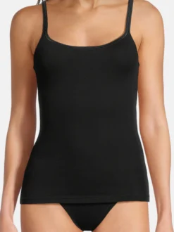 con-ta Damen Unterhemd - 3er Pack Feinripp in schwarz