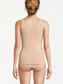 con-ta Damen Unterhemd - 6er Pack Feinripp in beige