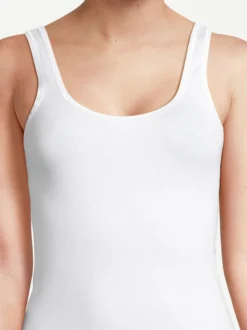 con-ta Damen Unterhemd - 6er Pack Feinripp in weiß