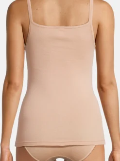 con-ta Damen Unterhemd - 3er Pack Feinripp in beige