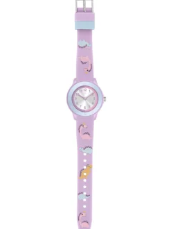 Cool Time Mädchen Armbanduhr - The Cool Pink Dino in lila