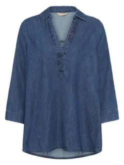 Culture Damen Jeansbluse CUmaxy in medium stone denim