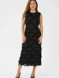 Culture Damen Kleid CUjavina in schwarz