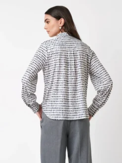 DESOTO Damen Bluse - Lizzy in blau - Ärmel: langarm