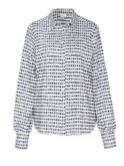 DESOTO Damen Bluse - Lizzy in blau - Ärmel: langarm