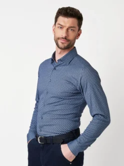 DESOTO Herren Hemd Casual Kent 1/1 in blau