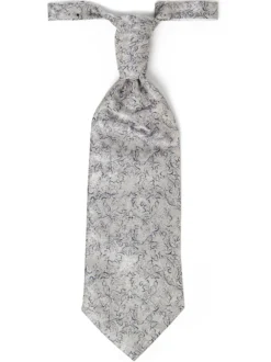 Digel Herren Plastron mit Einstecktuch in hellgrau marine