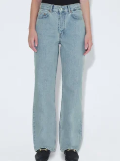 Dr. Denim Damen Jeans – Echo High Straight in light stone