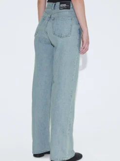Dr. Denim Damen Jeans – Echo High Straight in light stone