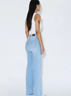 Dr. Denim Damen Jeans - Moxy High Straight in bleached