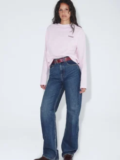 Dr. Denim Damen Langarmshirt - Kath in pink