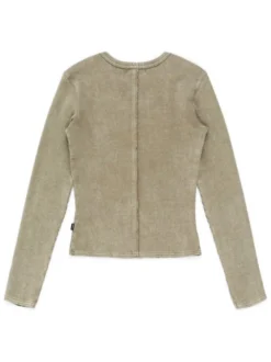 Dr. Denim Damen Langarmshirt – Stella Rib in beige