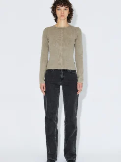 Dr. Denim Damen Langarmshirt – Stella Rib in beige