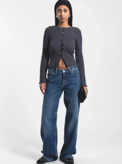 Dr. Denim Damen Strickjacke – Erica in grau
