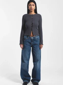 Dr. Denim Damen Strickjacke – Erica in grau