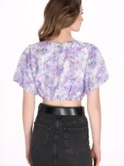 Dreimaster Damen Bluse in grau - Ausschnitt: Rundhals