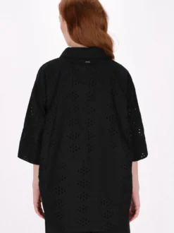 Dreimaster Damen Bluse in schwarz