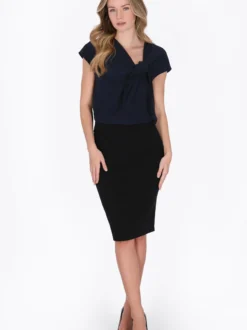 Dreimaster Damen Bluse in schwarz