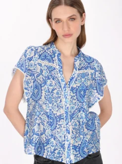 Dreimaster Damen Bluse in türkis