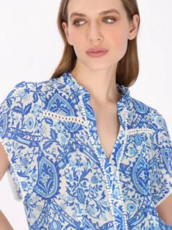 Dreimaster Damen Bluse in türkis