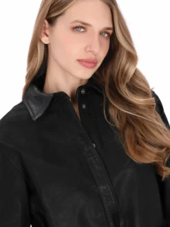Dreimaster Damen Hemdbluse in schwarz