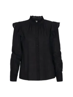 Dreimaster Damen Hemd in schwarz