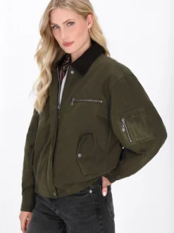 Dreimaster Damen Jacke in oliv