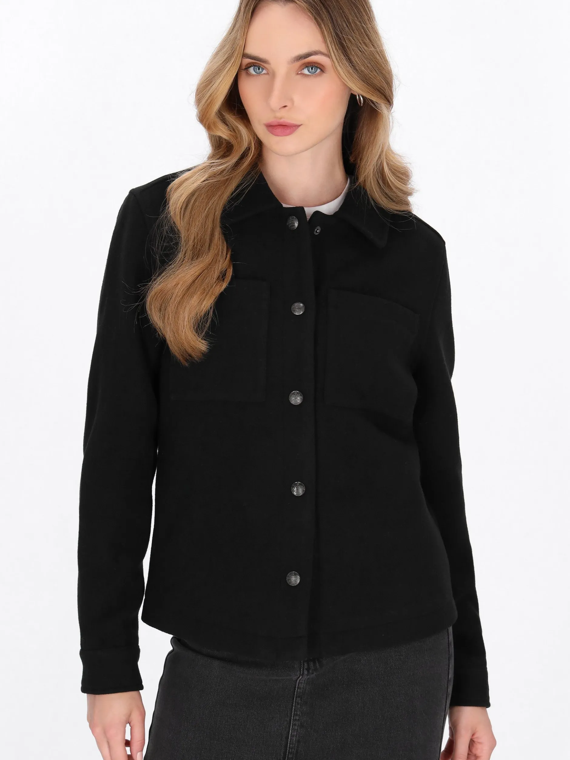 Dreimaster Damen Jacke in schwarz
