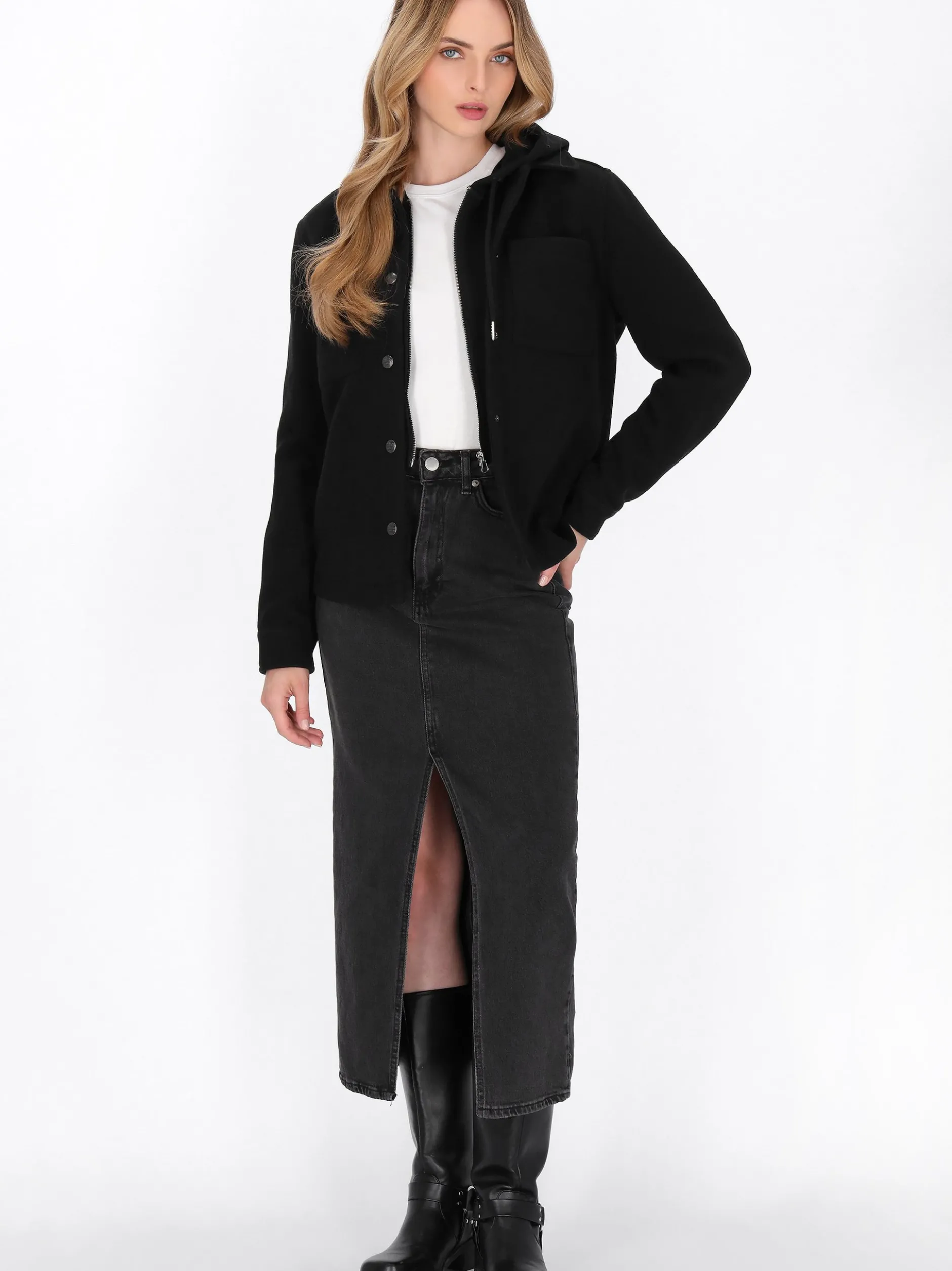 Dreimaster Damen Jacke in schwarz