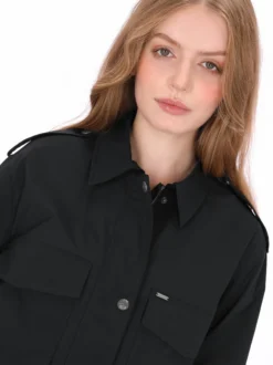 Dreimaster Damen Jacke in schwarz