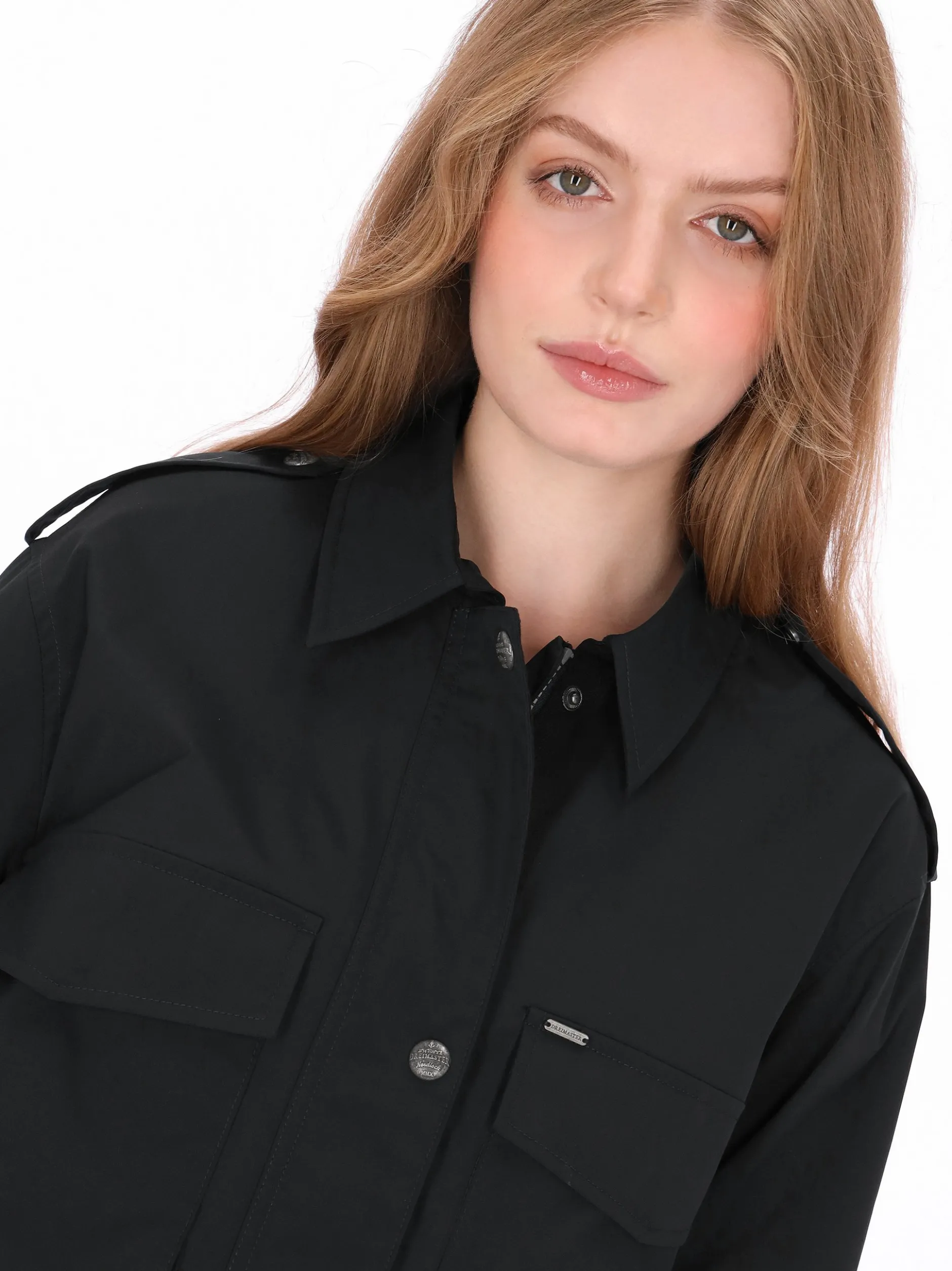 Dreimaster Damen Jacke in schwarz