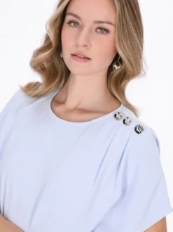 Dreimaster Damen Kleid in hellblau - Länge: mittel
