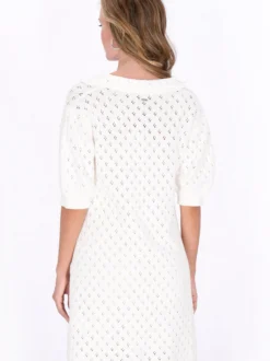 Dreimaster Damen Kleid in weiß - Länge: mittel