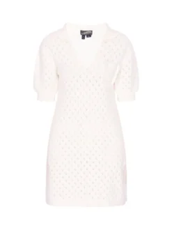 Dreimaster Damen Kleid in weiß - Länge: mittel