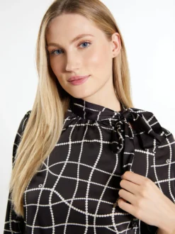 Dreimaster Damen Langarmbluse in weiß