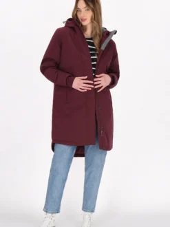 Dreimaster Damen Parka in bordeaux