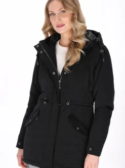 Dreimaster Damen Parka in schwarz