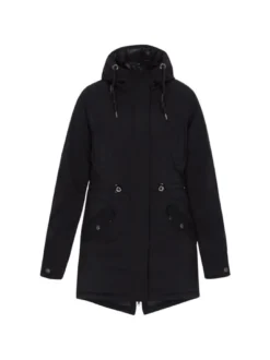 Dreimaster Damen Parka in schwarz