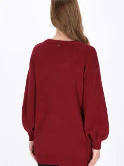 Dreimaster Damen Pullover in bordeaux