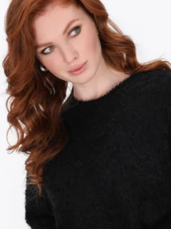 Dreimaster Damen Pullover in schwarz