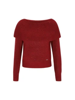 Dreimaster Damen Pullover in rot
