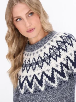Dreimaster Damen Pullover in marine