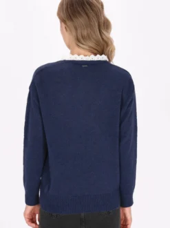 Dreimaster Damen Pullover in marine