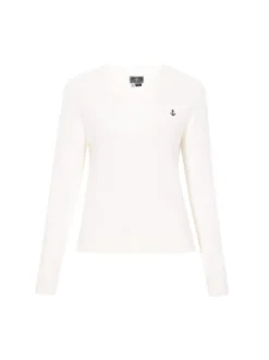 Dreimaster Damen Pullover in weiß
