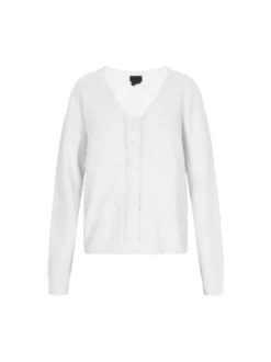Dreimaster Damen Pullover in weiß