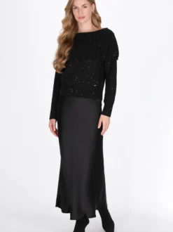 Dreimaster Damen Pullover in schwarz