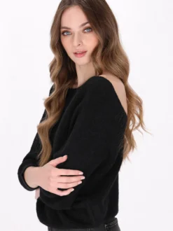 Dreimaster Damen Pullover in schwarz