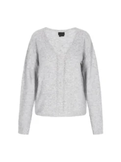Dreimaster Damen Pullover in grau
